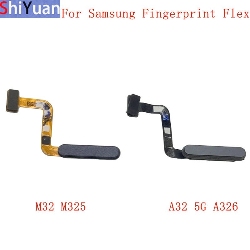 

Fingerprint Sensor Home Button Flex Cable Ribbon For Samsung A32 5G A326 M32 M325 Power Key Touch Sensor Flex Replacement Parts