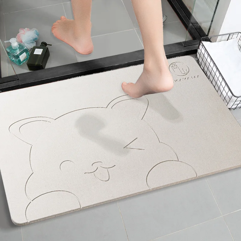 

Diatom грязевые напольные коврики, дверные коврики для ванной комнаты, домашние коврики для дверей туалета, милые противодиатомитовые напольн...