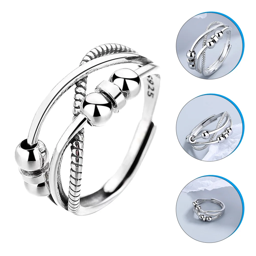 

Anxiety Ring Fidget Kids Band Adjustable Finger Womans Rings Decoration Jewelry Goods for 1 hryvnia Anti stress toy