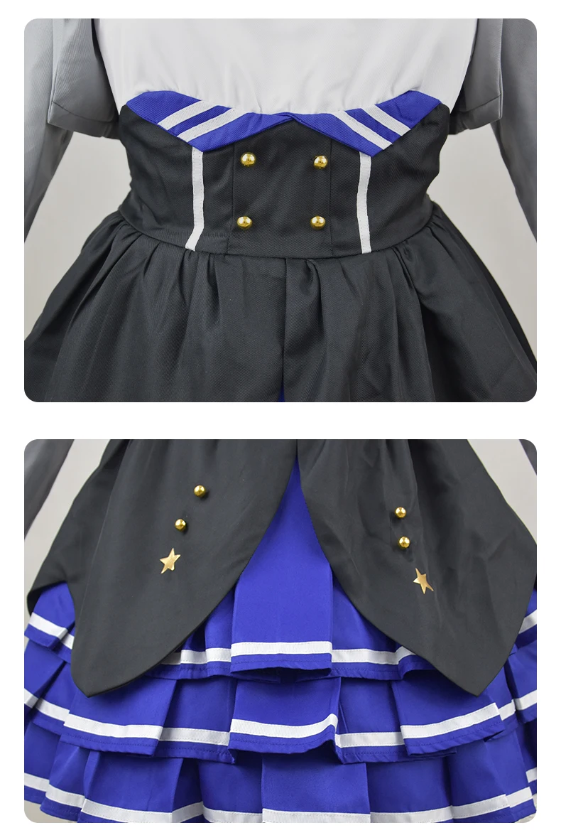 Dokibird Косплей Аниме виртуальный YouTuber костюм VTuber Ретро Doki платье JK пальто униформа