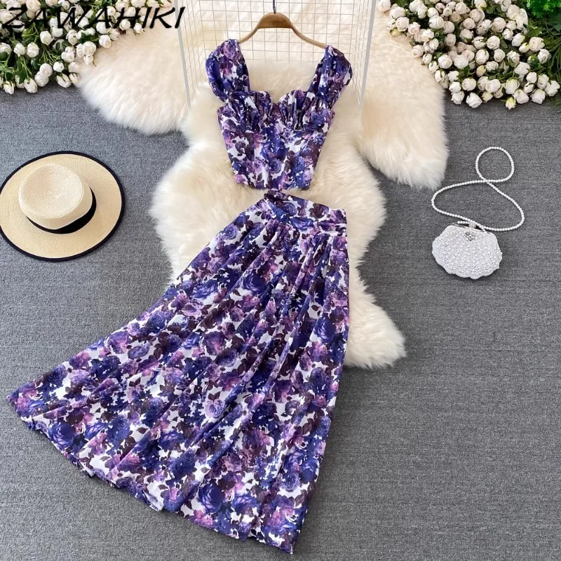 Женская Цветочная одежда Женский праздничный Топ без рукавов с оборками +