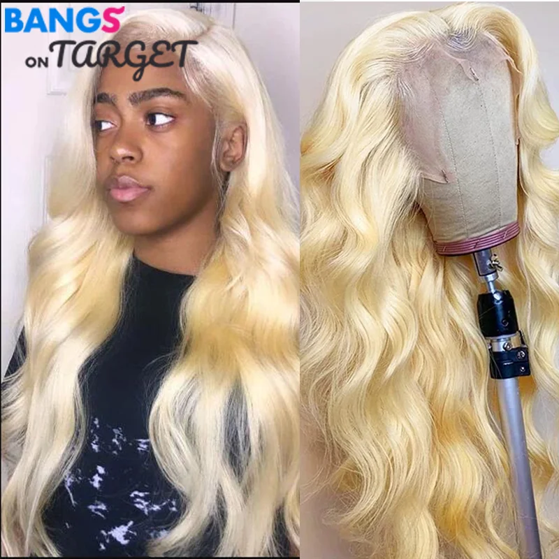 

13x6 13x4 613 Honey Blonde Lace Front Wig Human Hair For Women Transparent Lace Brazilian Remy Body Wave Frontal Wig Human Hair
