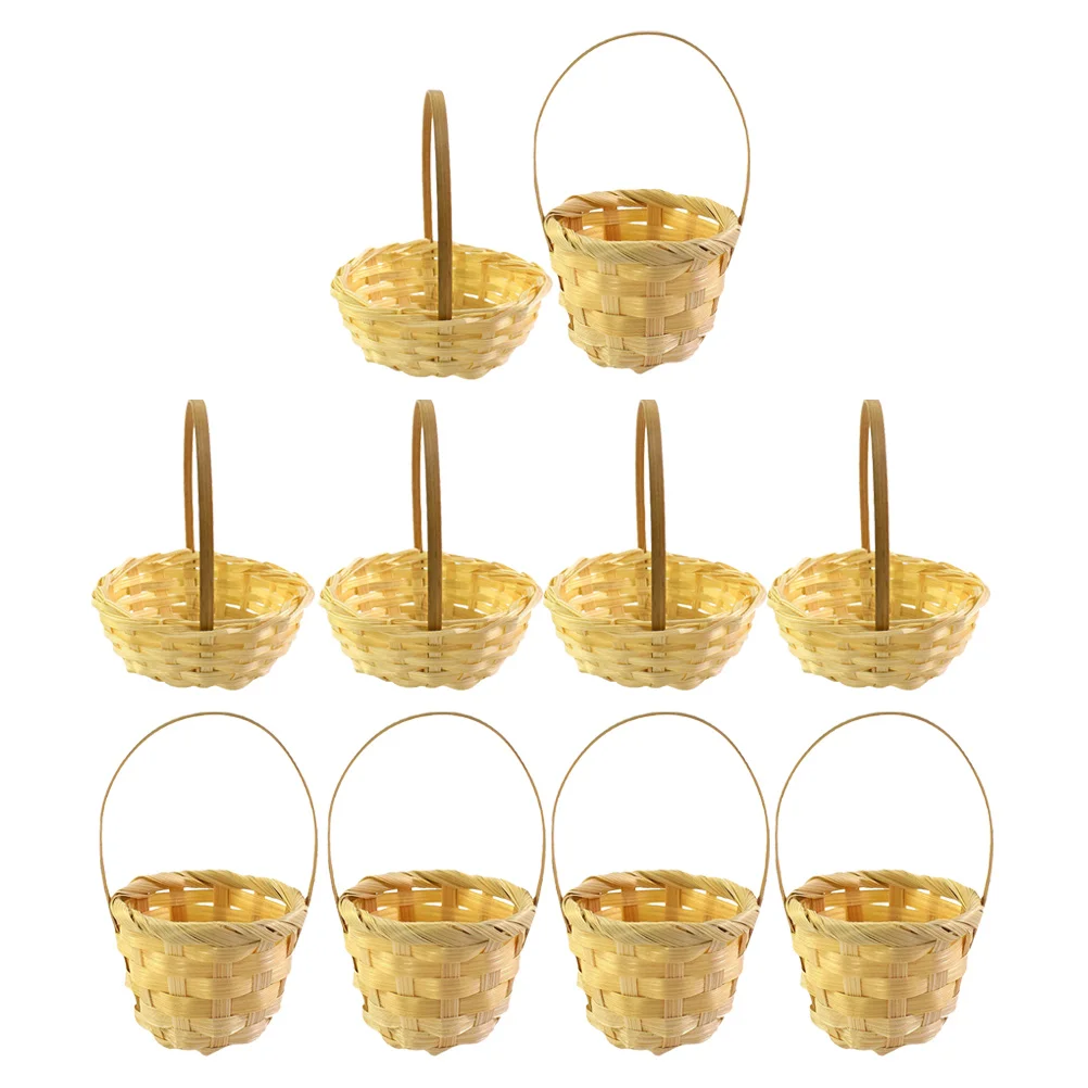 

Mini Woven Baskets Small Handheld Candy Baskets Flower Basket Food Storage Basket Wedding Party Decoration