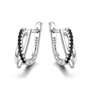 Черные серьги-гвоздики Awn с шпинельным камнем диаметром 2022 дюйма для женщин, бижутерия, женские серьги I023