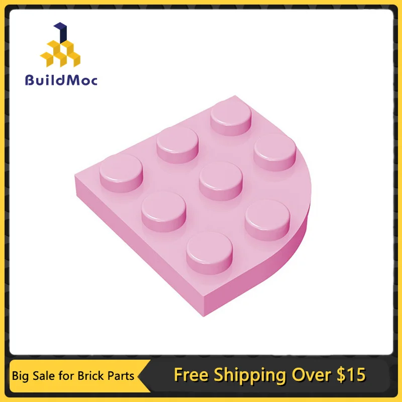 

1KG 860PCS MOC Parts 30357 Plate Round Corner 3 x 3 Compatible Bricks DIY Assmble Building Blocks Particle Kid Puzzle Toy Gift