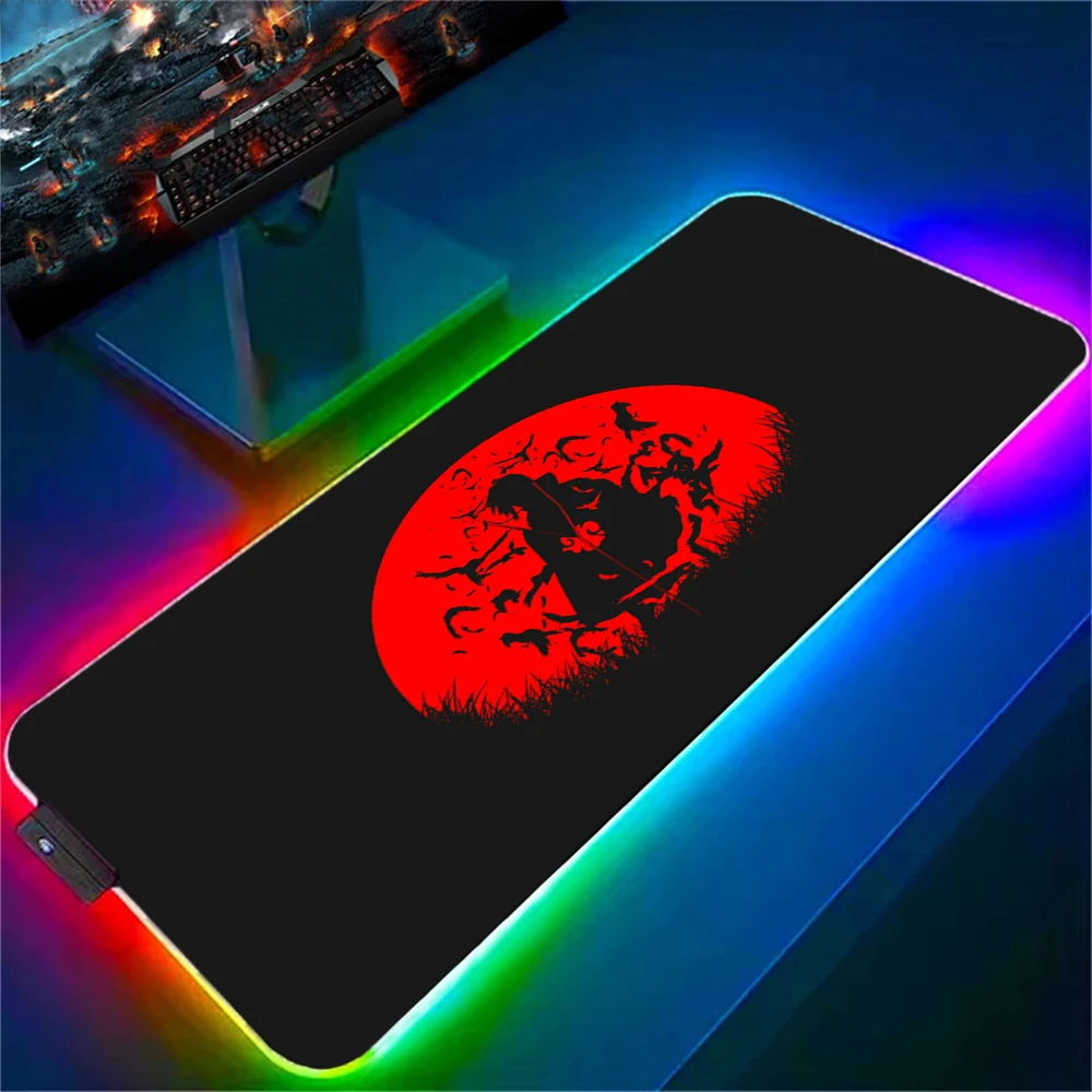 

RGB коврик для мыши Kakashi Gaara Sasuke Design-Narutos, игровой коврик для мыши, игровой коврик с светодиодный светкой и светодиодной подсветкой, Настольный ...