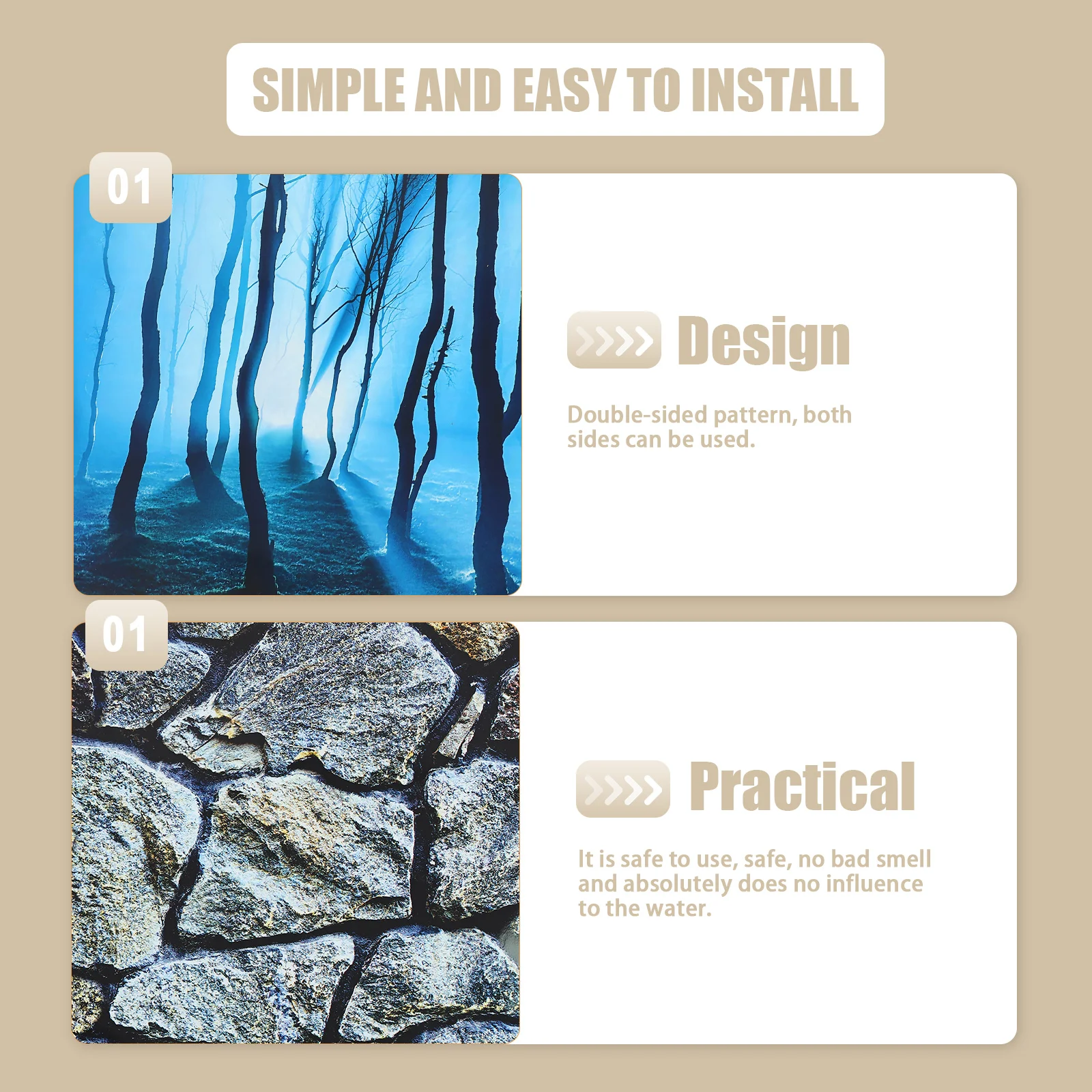 Аквариумный фон бумажная аквариумная Картина декоративная наклейка домашняя