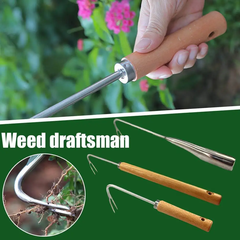 

Garden Weeder Hand Tool Stainless Steel Weeding Removal Cutter Puller Tools Long Handle Multifunction Weeder Transplant