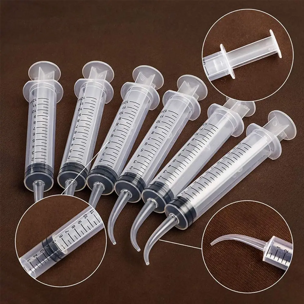 

Clear Disposable Dental Irrigation Syringe With Curved Tip Dental Kit Tooth Transparent Whitening Dental Cleaning Instrument