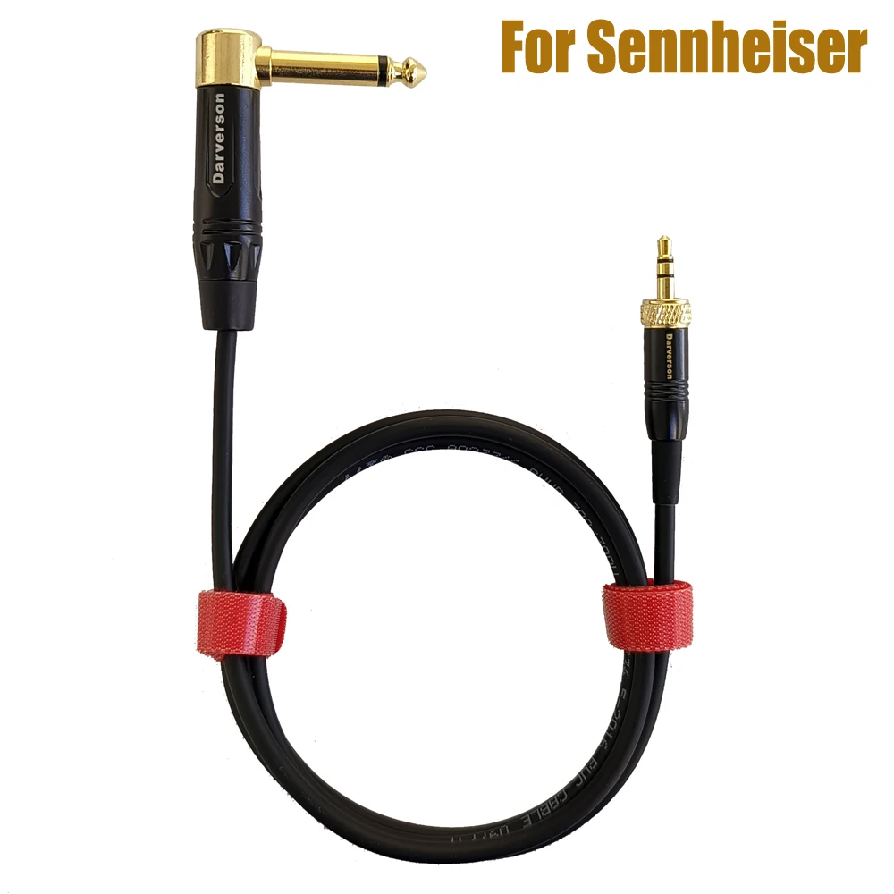 

3.5mm 1/8 to right angle 1/4 guitar bass instrument cable for sennheiser transmitter EW100 EW300 G2 wireless system EW100