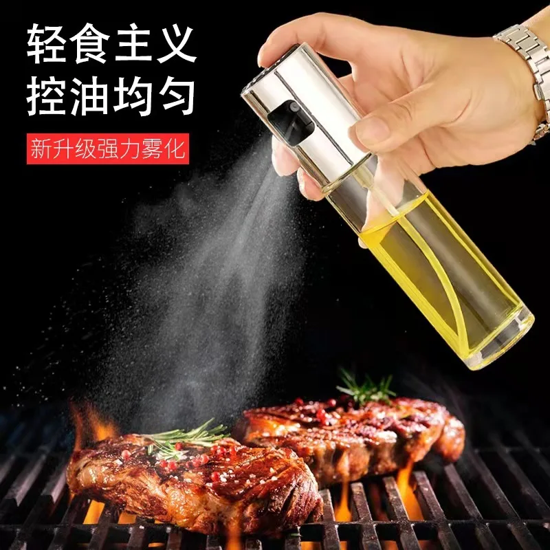 

100ML BBQ Olive Oil Spray Kitchen Cooking Oil Dispenser Oil Control Spray Seasoning Bottle Container Vinegar Soy Sauce Spray Can