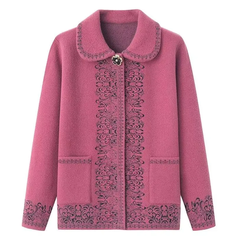 Новинка 2023 года осенне-зимний свитер с отложным воротником куртка теплая