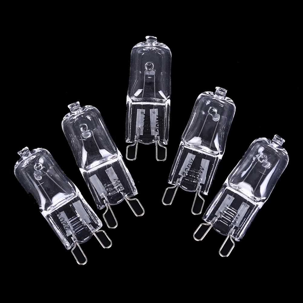 

G9 Halogen Bulb 20W/40W/60W 220V 2900K 5pcs/lot Dimmable Warm White For Wall Lamp Clear Glass Each With An Inner Box