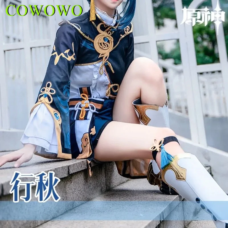 Фото Костюм для косплея COWOWO Genshin Impact XingQiu: одежда юного мастера, боевая униформа в китайском стиле, одежда для ролевых игр, Рождество №4