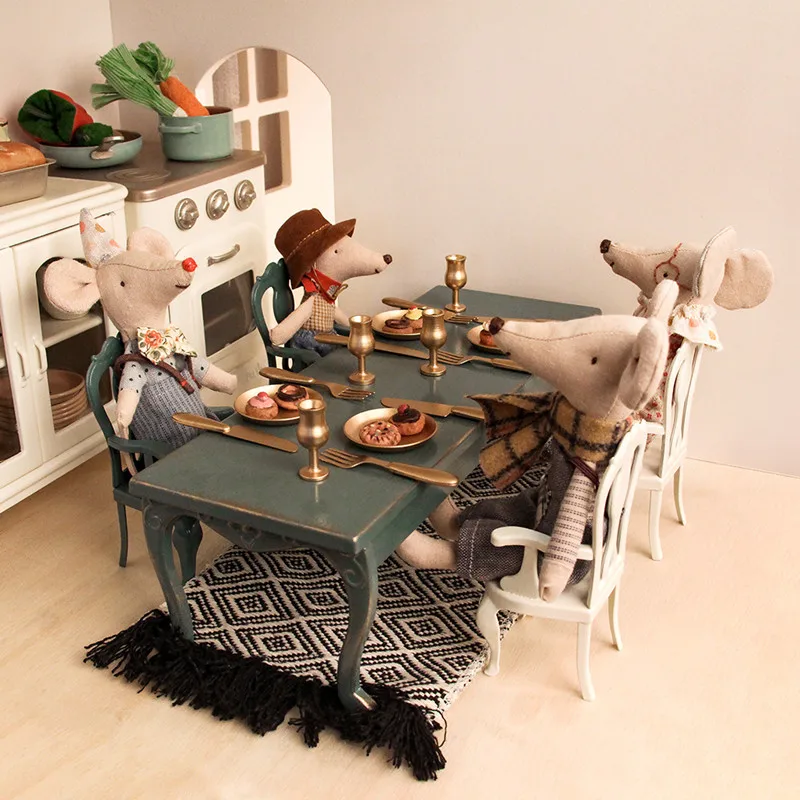 1/6 1/12 Metal Simulation Food Breakfast Set OB11 BJD Lol Blyth Mouse Doll House Model Furniture Accessories Baby Kitchen Toys images - 6