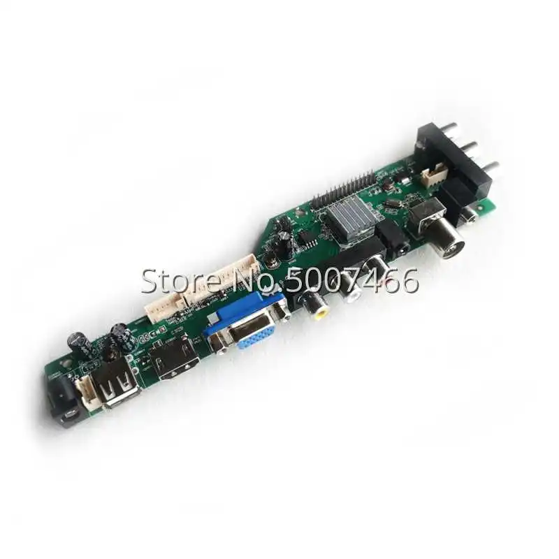 Для B140XW01 V6/V7/V8/V9/VB DVB Digital LVDS Pin VGA USB AV TV 3663 Universal 1366*768 панель ЖК-контроллер плата DIY