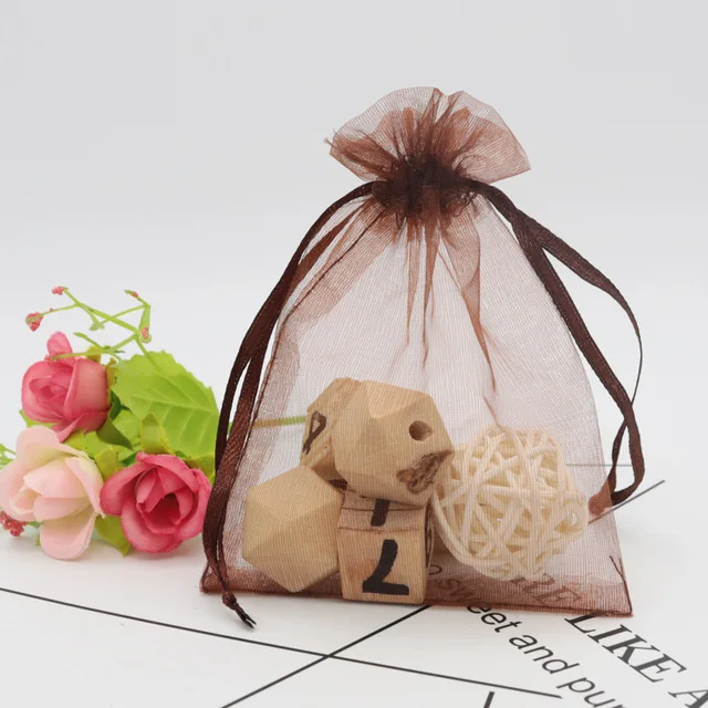 

50 шт./партия, разноцветные мешочки из органзы, 7 Х9 см, 9 х12 см, 10 х15 см