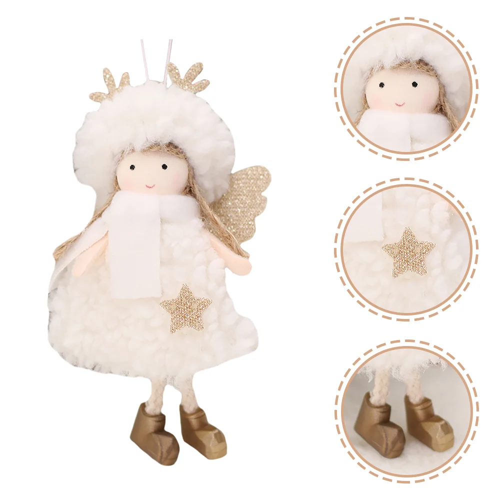 

Christmas Ornaments Tree Hanging Dollangel Decor Pendant Ornament Holiday Nursery Baby Plush Decoration Girl Decorations Fairy