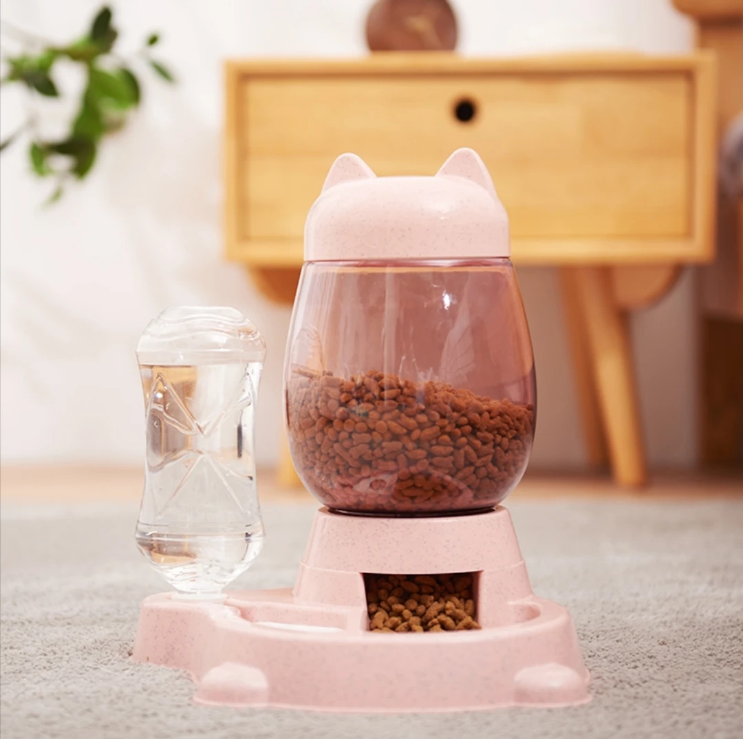 

pet cat auto feeder double bowl auto adding water