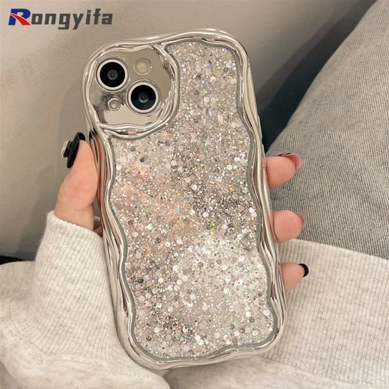 Фото Модный серебристый чехол с блестками для Vivo Y20i Y20S Y20T Y12S Y11S Y12A X100 X90S X80 X70 Pro X60 X50 X30 Pro №5