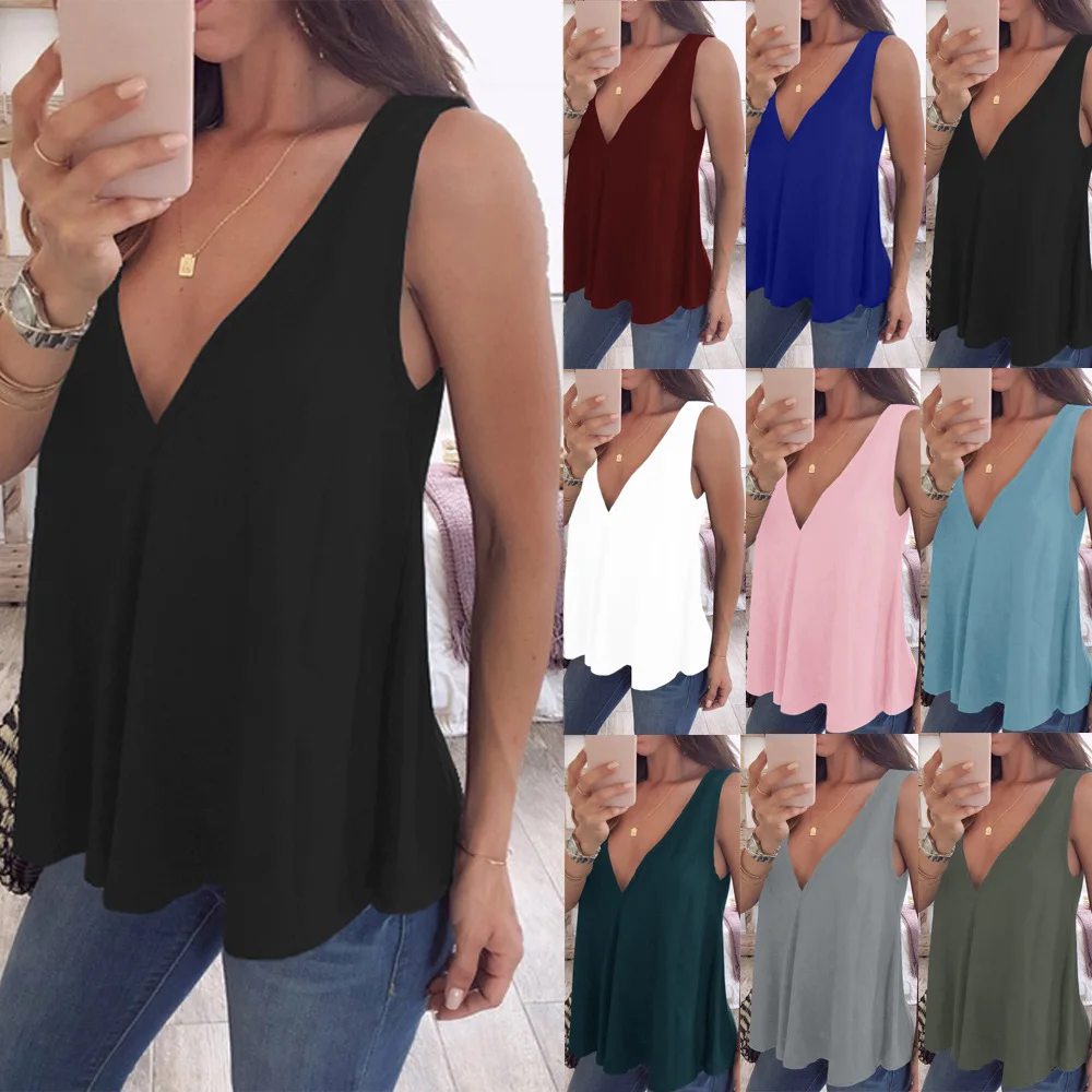 

Майка женская повседневная, свободная рубашка, модный топ, на лето