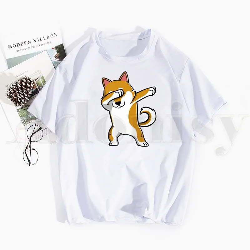 

Shiba Inu Japanese Doge T-shirt Graphic Printed Female T Shirt Casual Harajuku Short Sleeves Kawaii Ladies Tshirts