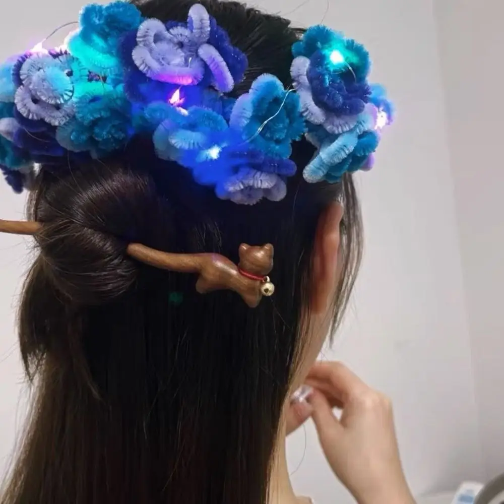 Деревянная заколка для волос в виде кота головной убор Корейском стиле китайском