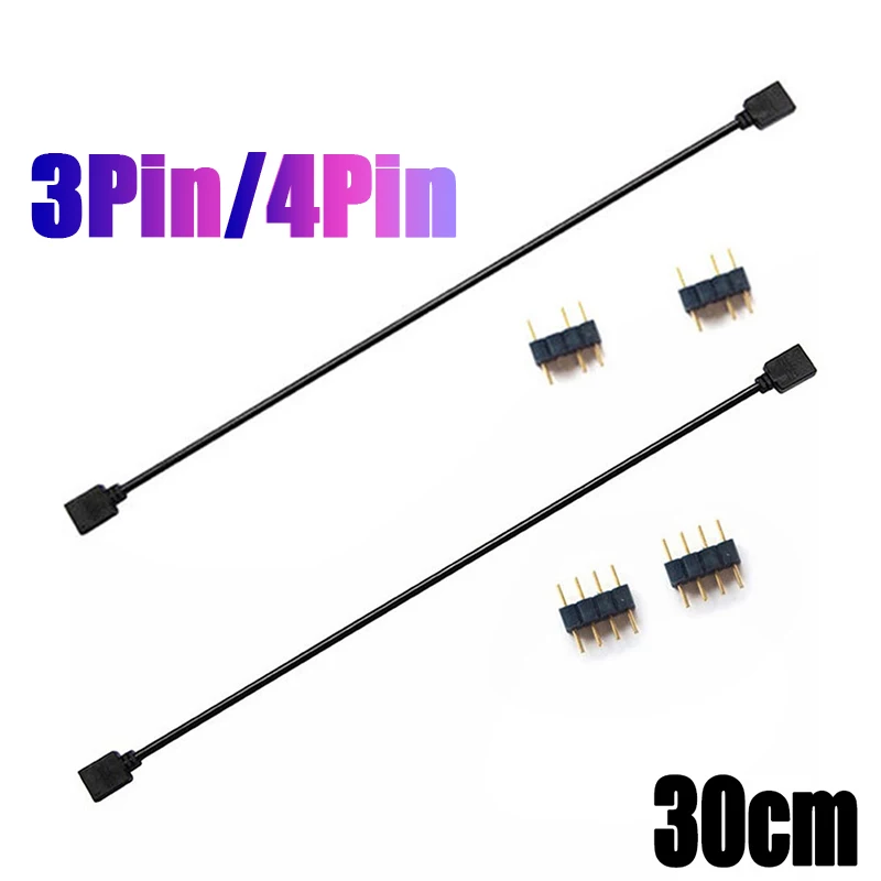 RGB-разветвитель для материнской платы, 12 В, 4 контакта, 5 В, 3 контакта, RGB/ARGB