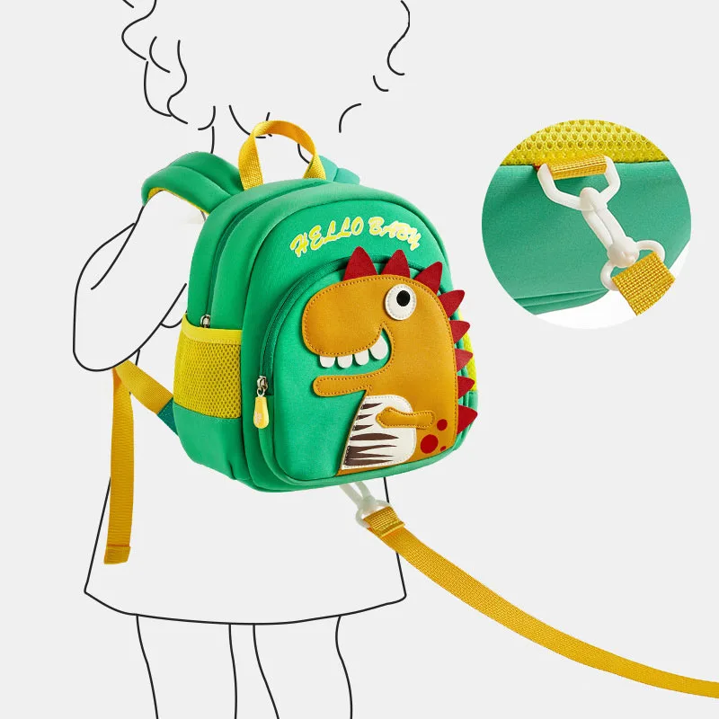 OSLD Kindergarten Bookbags Boys and Girls 1-3-6 Years Old Dinosaur Backpack Cute Baby Children's Waterproof Schoolbag