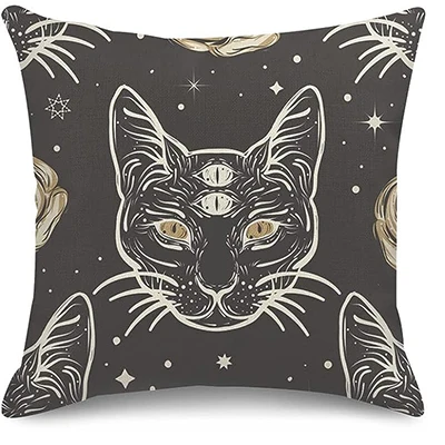 

Готическая декоративная наволочка из льна/хлопка 45x45 см