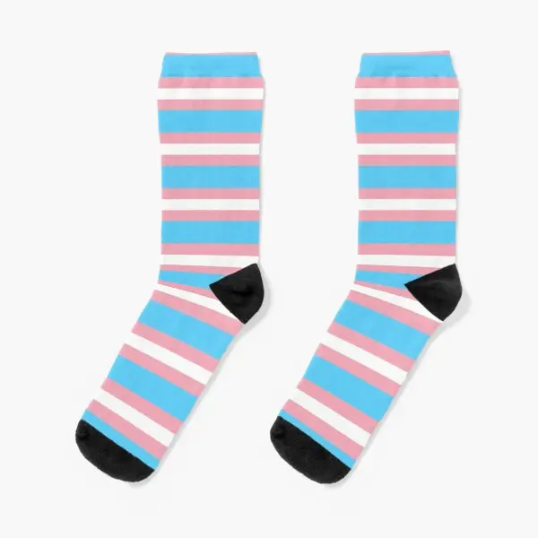 

Trans Pride Flag Crew Socks Breathable Autumn Cotton Mens Comfortable Black Sports Short Women Funny Cartoon Best Ladies