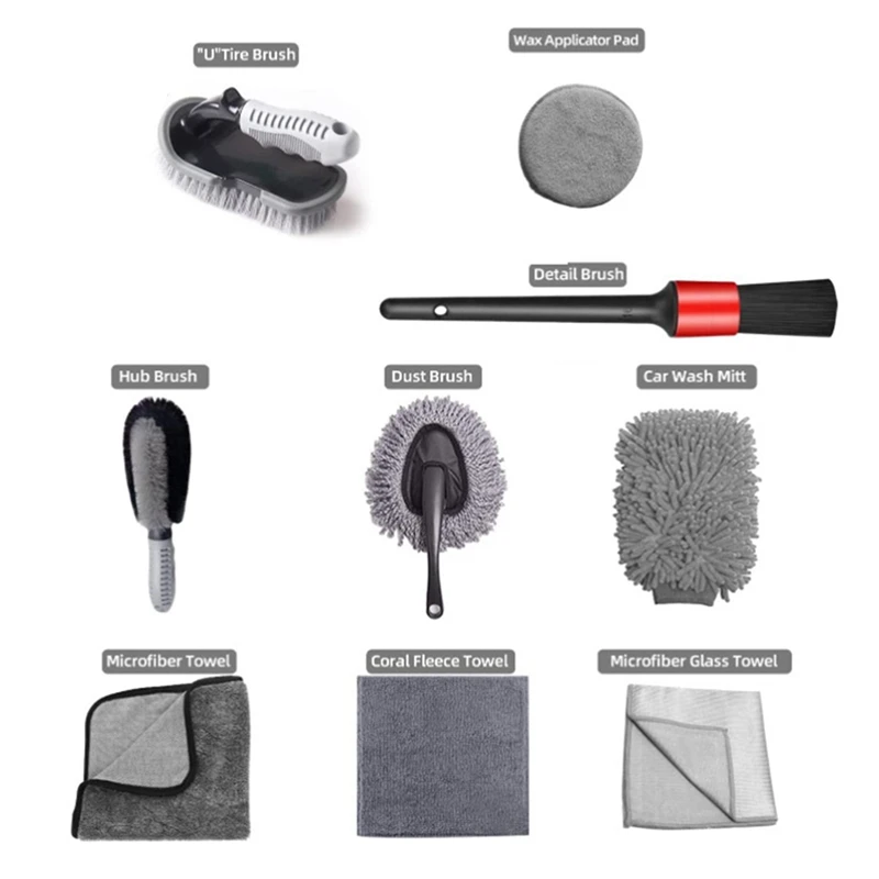 Щетка для инструментов мойки автомобиля набор из 10 предметов щетка