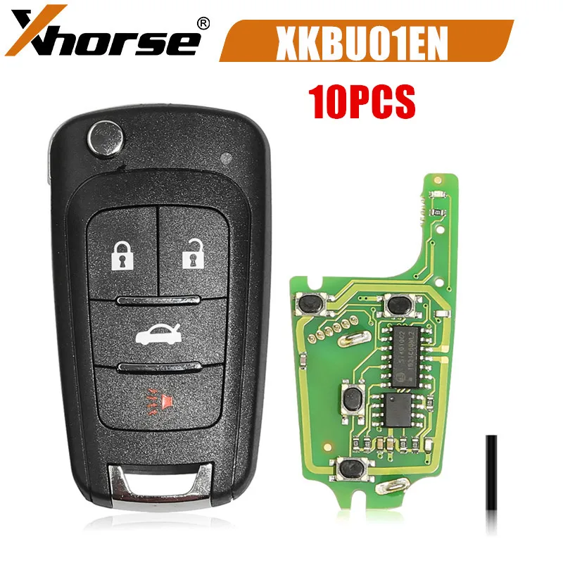 

10 шт., пульт дистанционного управления Xhorse XKBU01EN с 4 кнопками