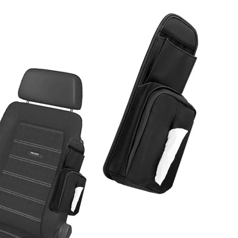 

Автомобильный органайзер для боковых сидений, кожаный мешок для хранения, многофункциональный органайзер для салфеток, подходит для занятий спортом