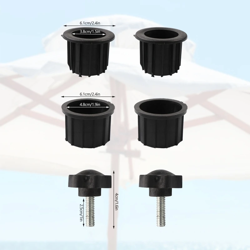 

6 Pieces Parasol Base Support Hole Ring Plug Cover Patio Umbrella Stand Replacement Part Swing Chair Repair Spare Parts A0KF