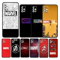 avengers marvel logo cute for samsung galaxy a52s a72 a71 a52 a51 a12 a32 a21s 5g tpu soft black silicone phone case capa cover