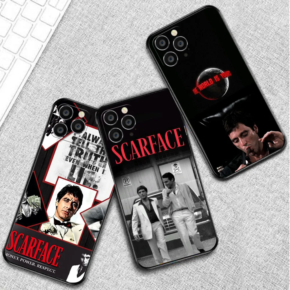 Матовый черный чехол для VIVO Y02 Y02S Y20i Y20a Y17 Y3 Y53S Y15S Y16 Y17S Y19 Y5S Y31 V23E KD-22 Film Scarface