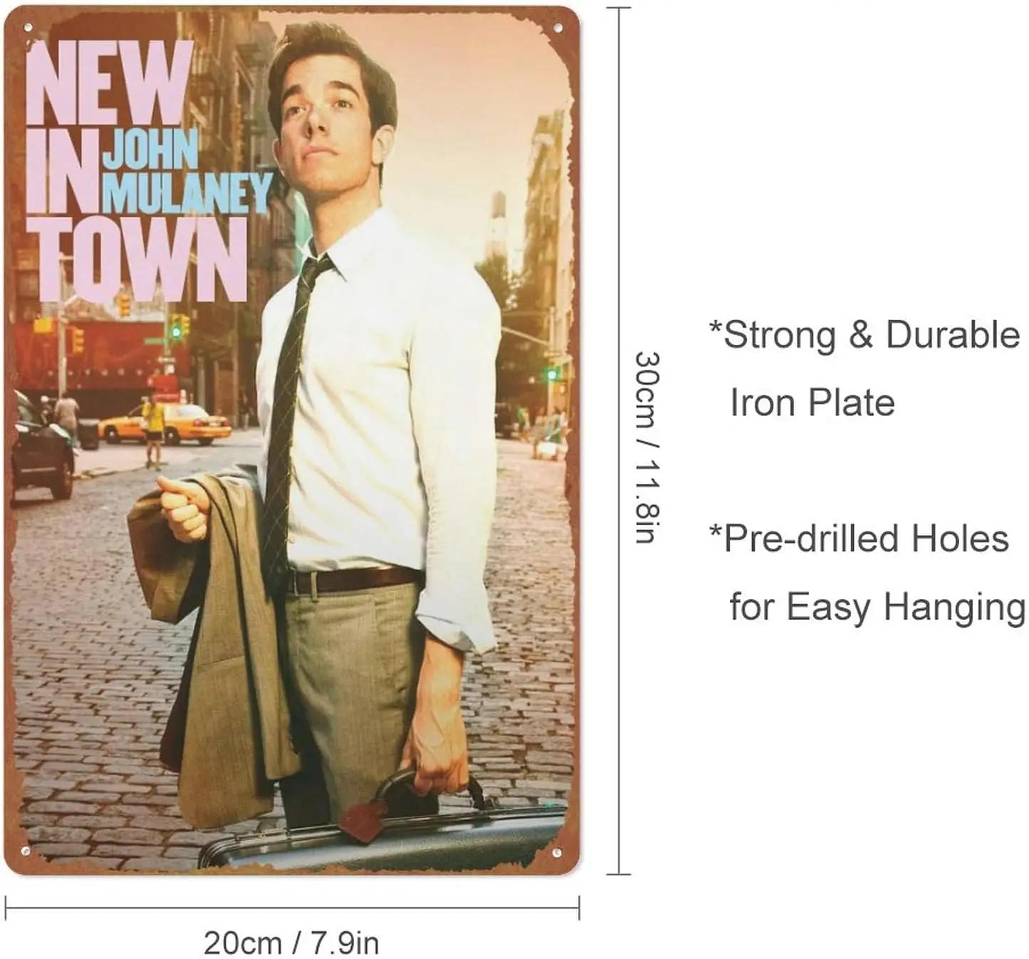 John Mulaney: New in Town Металлическая жестяная вывеска Гаражная Настенное украшение