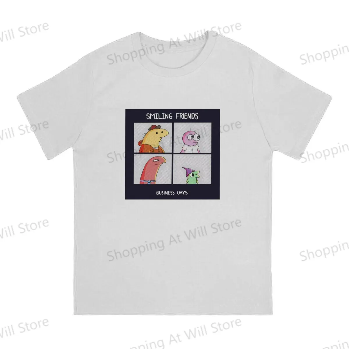 Летние футболки унисекс Pim Alan Glep мрачные улыбающиеся друзья деловые дни футболка