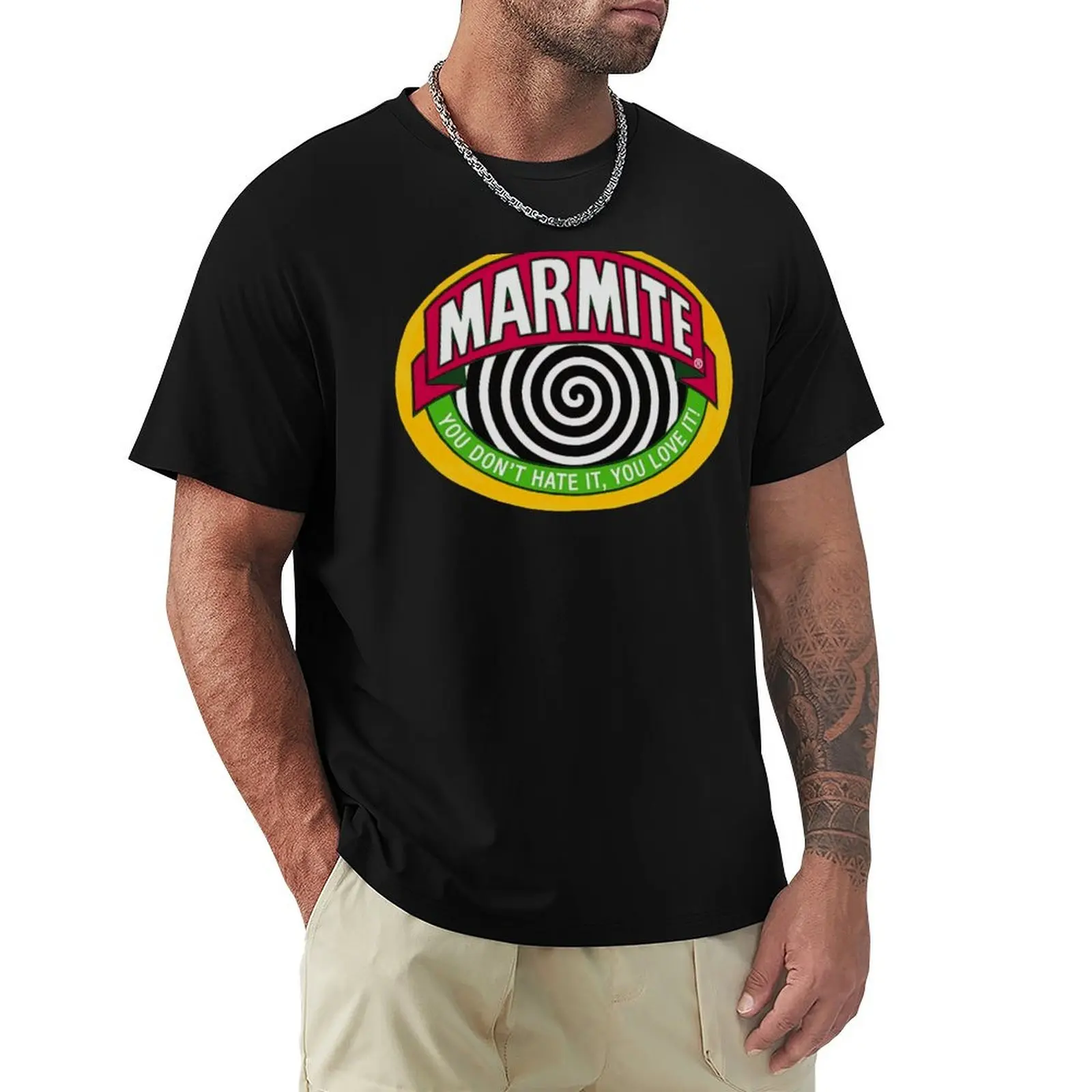 Фото Винтажная футболка Hipnosis Marmite my mate, больших размеров, летняя, с коротким рукавом. №1
