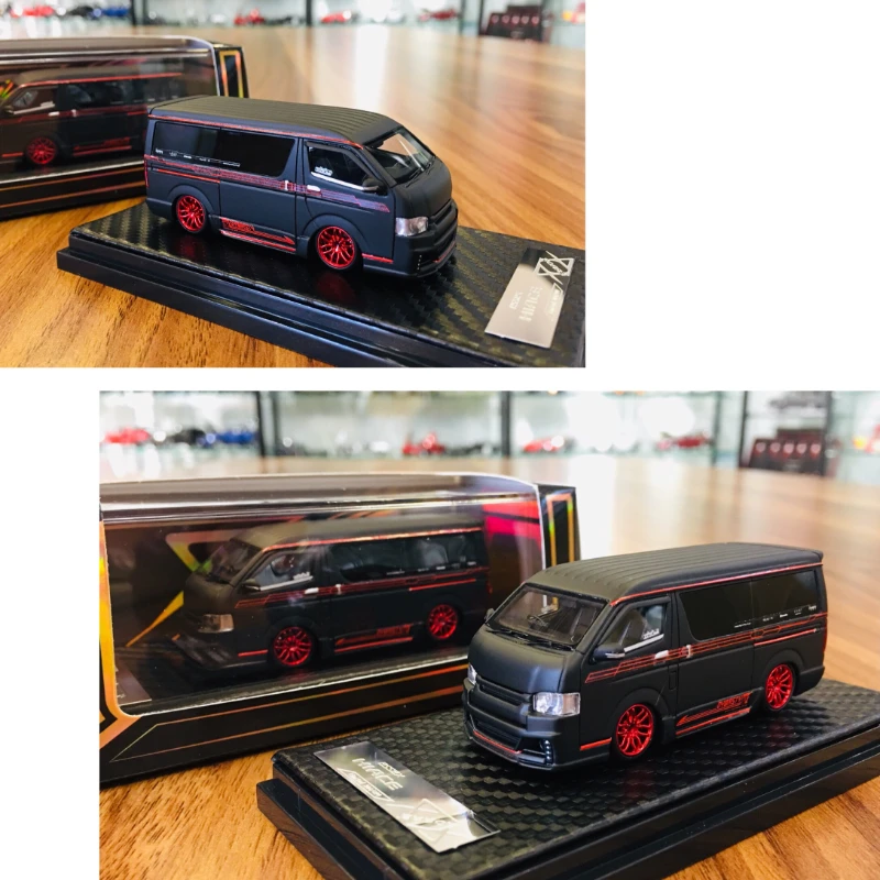 

Ошибка 404 1/64 Toyota Hiace Dynast Matte Black полимерная модель автомобиля Spot коллекционный подарок бесплатная доставка