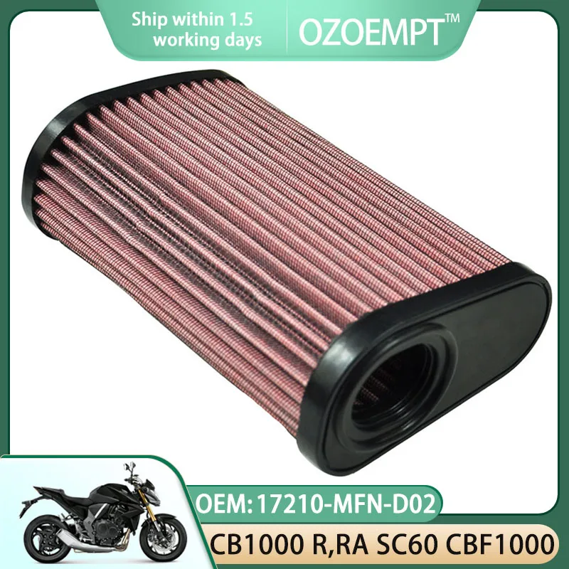 Воздушный фильтр для мотоцикла OZOEMPT, подходит для CB1000 R,RA SC60 18,16 CBF1000 11-15 CBF1000F 11-16 OEM:17210-MFN-D02