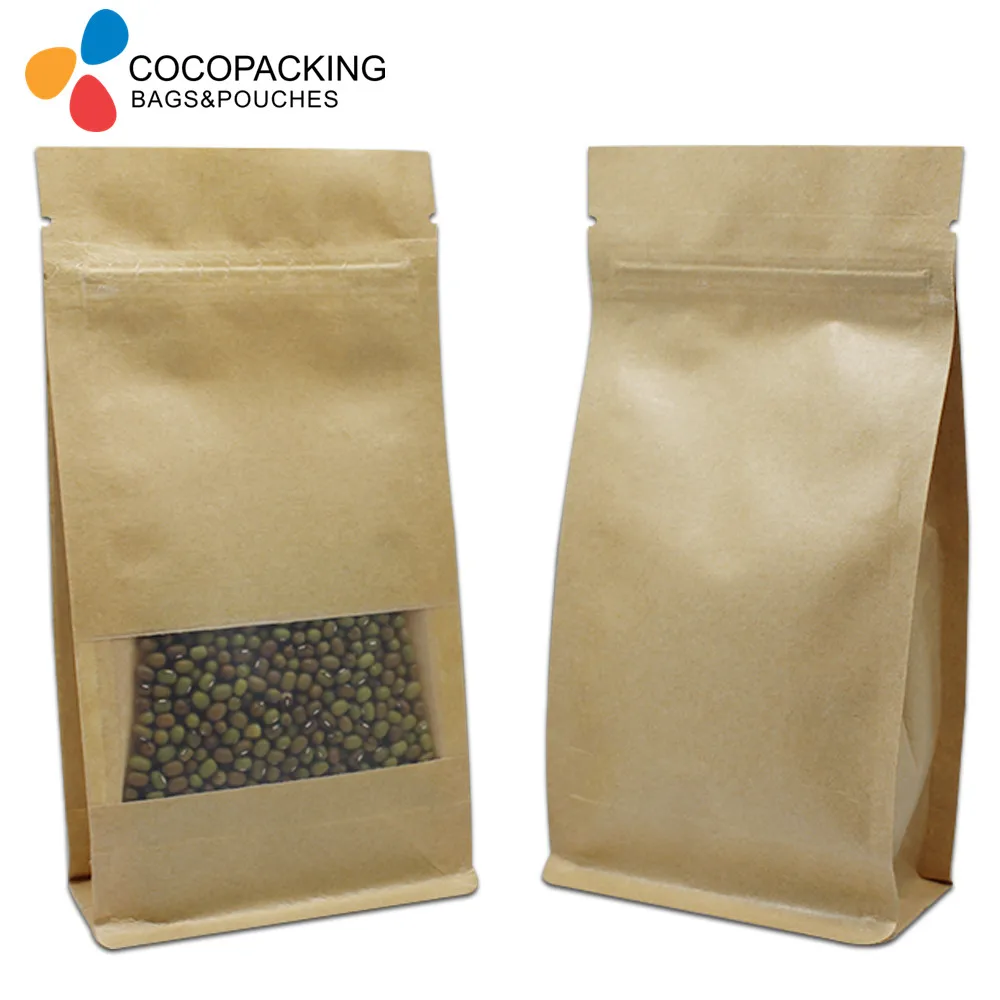 

Пакеты из крафтовой бумаги с замком на молнии, 50 шт./лот, пакеты из кофейных зерен, герметичные пакеты для хранения зеленого чая, закусок, бум...