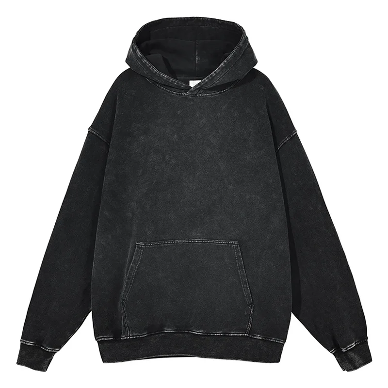 

HoodedSweater AutumnandWinterNewTerry420g HoodieCleanEditionWashableOldPulloverFashionVersatileSweater