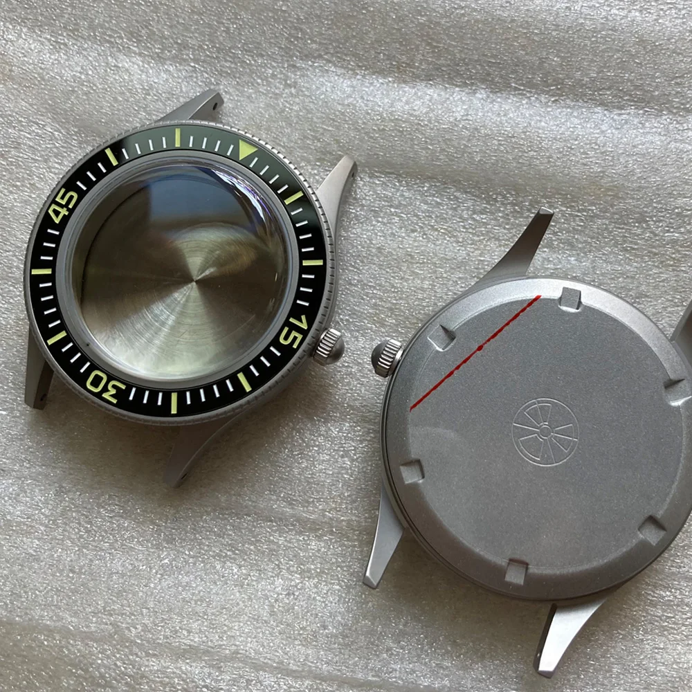 Seiko Modify Parts Solid 40mm Stainless Steel Blasting Sand Retro Watch Case K9 Bubble Glass Fit NH35/36 Movement 20Bar Luminous