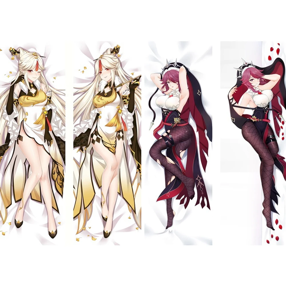

Genshin Impact Ningguang Rosaria Mona Cosplay Dakimakura обнимающая подушка для тела чехол для сексуальной девушки
