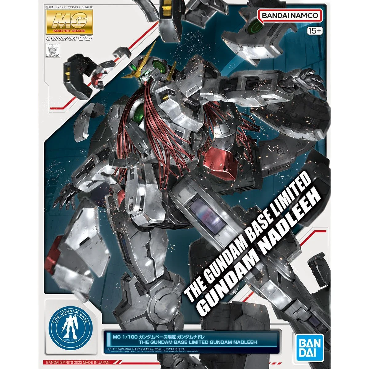 Фото Коллекционная модель BANDAI MG 1/100 GN-004 Gundam Nadleeh: Фигурка мобильного костюма Gundam 00, аниме-модель, игрушка для мальчиков, в оригинальной коробке №2