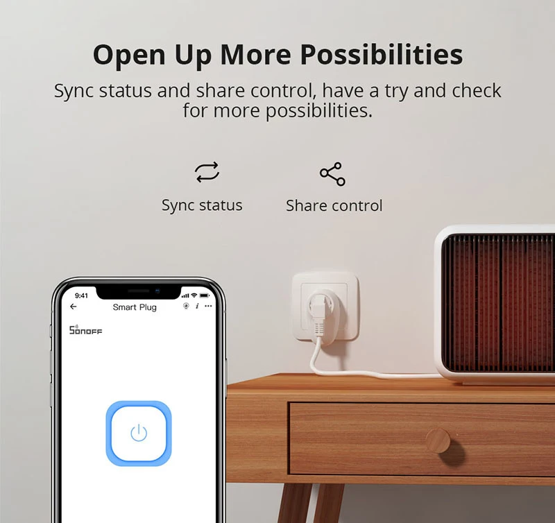Умная розетка SONOFF S26 R2 с поддержкой Wi-Fi 16 А |