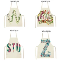 simple creative letter flower apron aprons for woman baking accessories kid apron women apron kitchen accessories linen waist