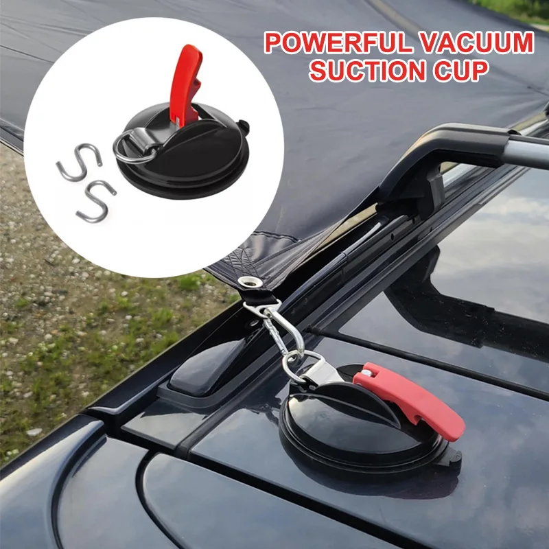 

2PCS Outdoor Camping Rope Powerful Suction Cup Car Tent Canopy Hook Luggage Strap Fixer Pet Vacuum Suction Cup